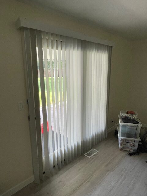 Vertical blinds installation - post-install local rental property