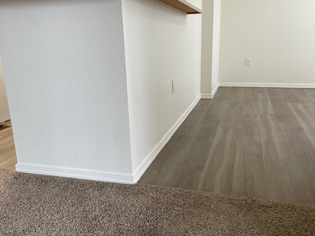 Finish carpentry floor trim rental property