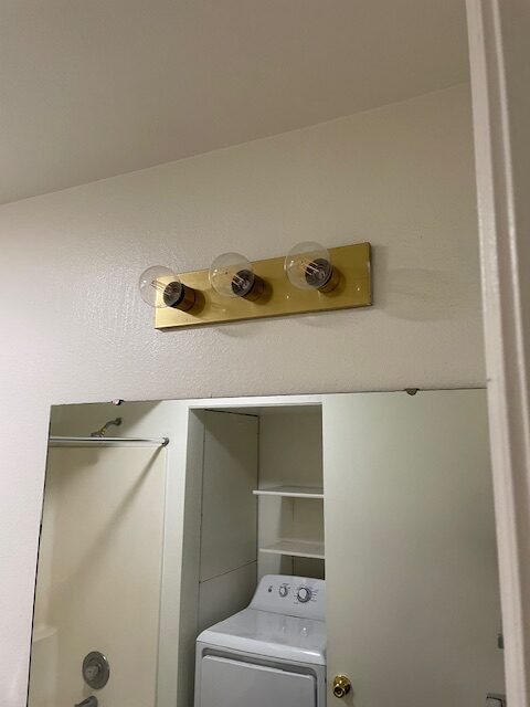 Light electrical project and fixture replacement - before photo - For local rental property